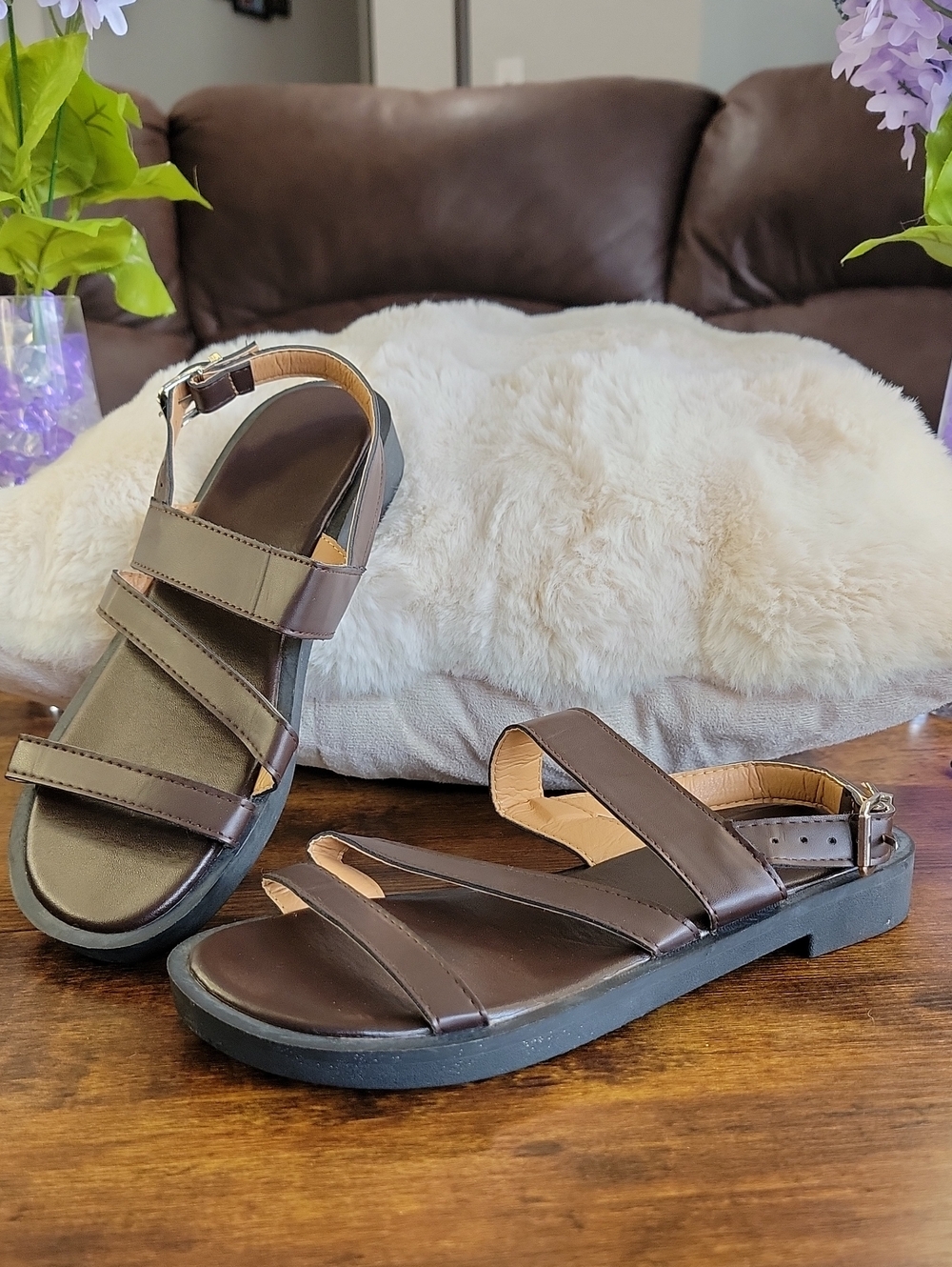 Women's Boho Brown Strappy Sandals